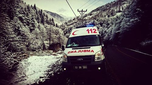 Road passing through mountains