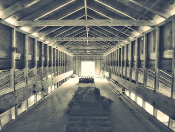 Empty corridor of building