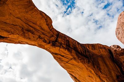 Low angle view of mountain against sky