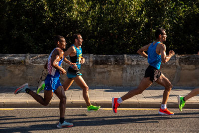 People running at park