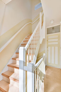 Low angle view of spiral staircase