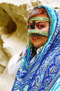 Portrait of iranian woman in qeshm island