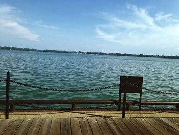 Pier over sea against sky