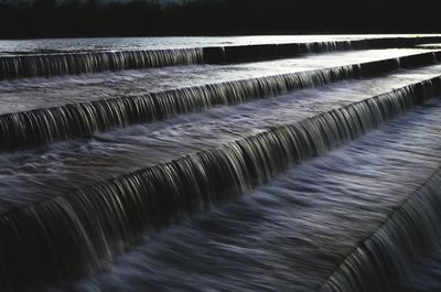 Water flowing in dam