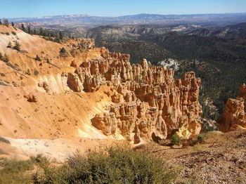 High angle view of rock formations