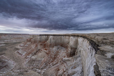 Massive landscape coal mine canyon on navajo reservation in ariz