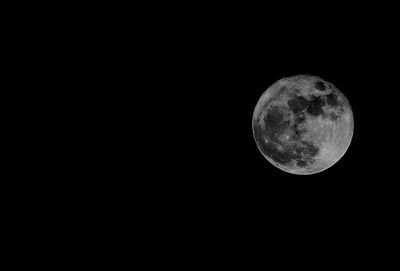 Low angle view of moon in sky