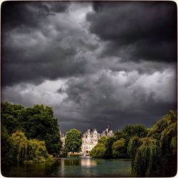 View of river against cloudy sky
