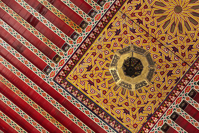 Low angle view of ornate ceiling in building