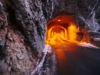 Rock formation in cave