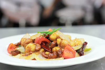 Close-up of food in plate