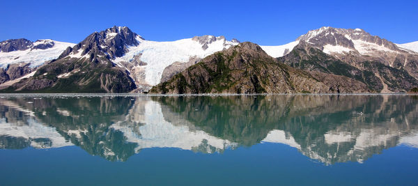 Reflection of mountains in water