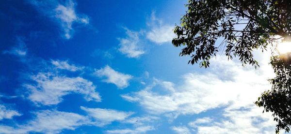 Low angle view of cloudy sky