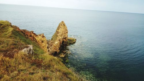 High angle view of sea against sky