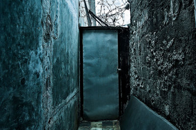 Window of old abandoned building