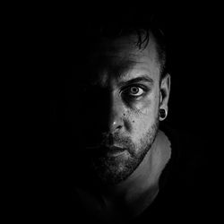 Close-up portrait of man