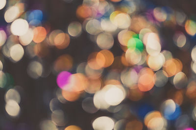 Defocused image of illuminated lights