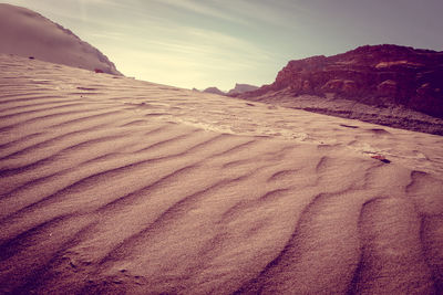 Scenic view of desert against sky