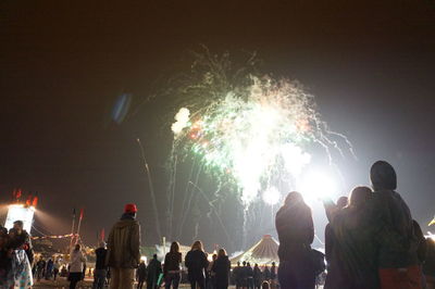 People enjoying at night