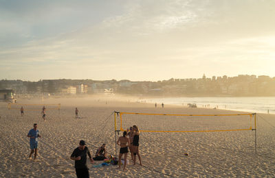 Group of people on beach