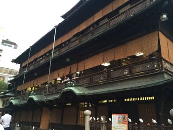 Low angle view of building at city