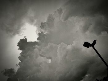 Low angle view of cloudy sky