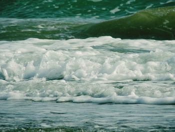 Waves rushing towards shore