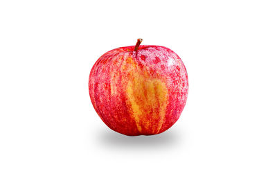 Close-up of apple against white background