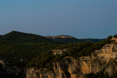 Scenic view of mountains against clear sky