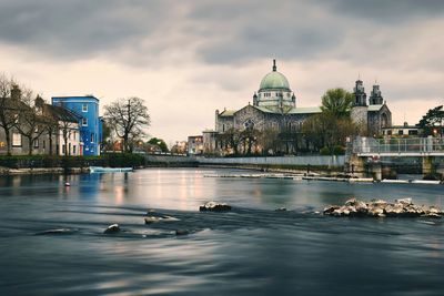 Galway cathedral by the corrib river at galway city, ireland