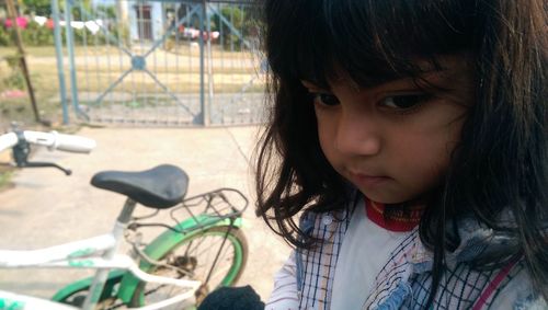 Girl looking at camera