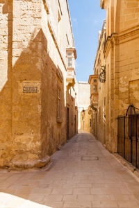 Alley amidst buildings in city