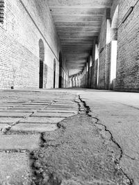 Surface level of empty tunnel