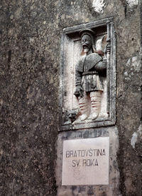 View of buddha statue in cemetery