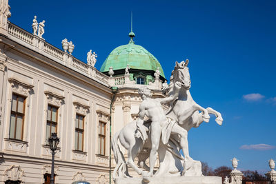 Upper belvedere palace in a beautiful early spring day