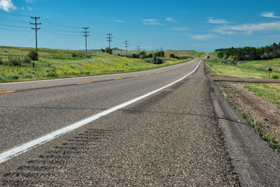 Road on landscape against sky