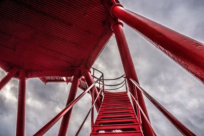 Low angle view of built structure against cloudy sky