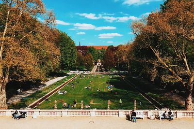 Tourists in park