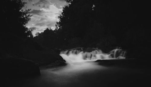 Scenic view of waterfall