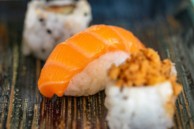 Close-up of sushi
