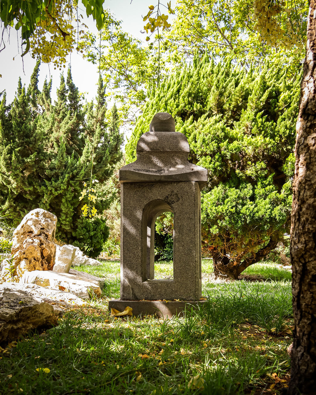 STONE CROSS ON CEMETERY