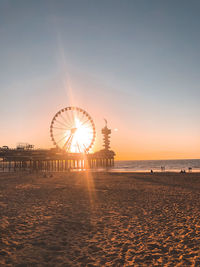 Sunset in scheveningen