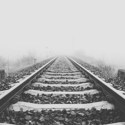 Railroad tracks in winter