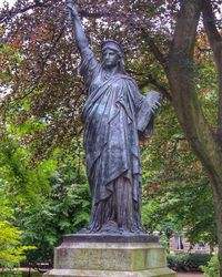 Low angle view of statue