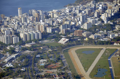 High angle view of cityscape