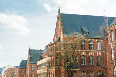 Low angle view of buildings in city