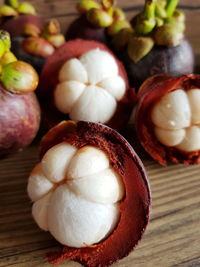 Close-up of fruits on table