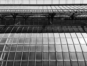 Metal grate in greenhouse