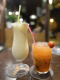 Close-up of drink on table