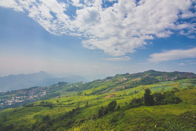 Scenic view of landscape against sky